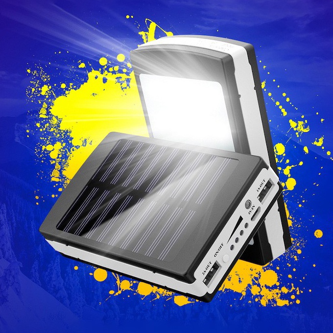 Внешний аккумулятор MS050 50000 c LED фонарем на солнечной батарее