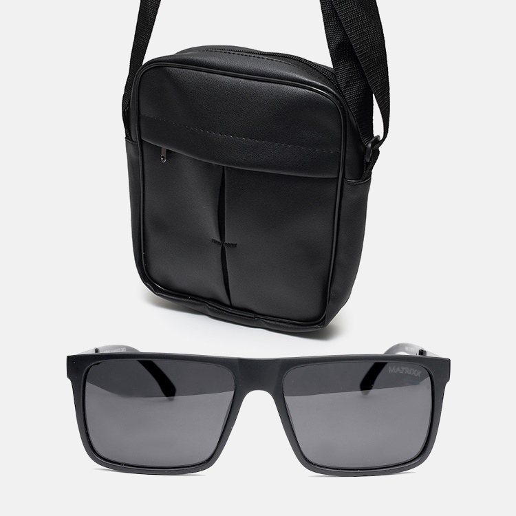 Мужская сумка-барсетка DS003 + Брендовые cолнцезащитные очки MT002