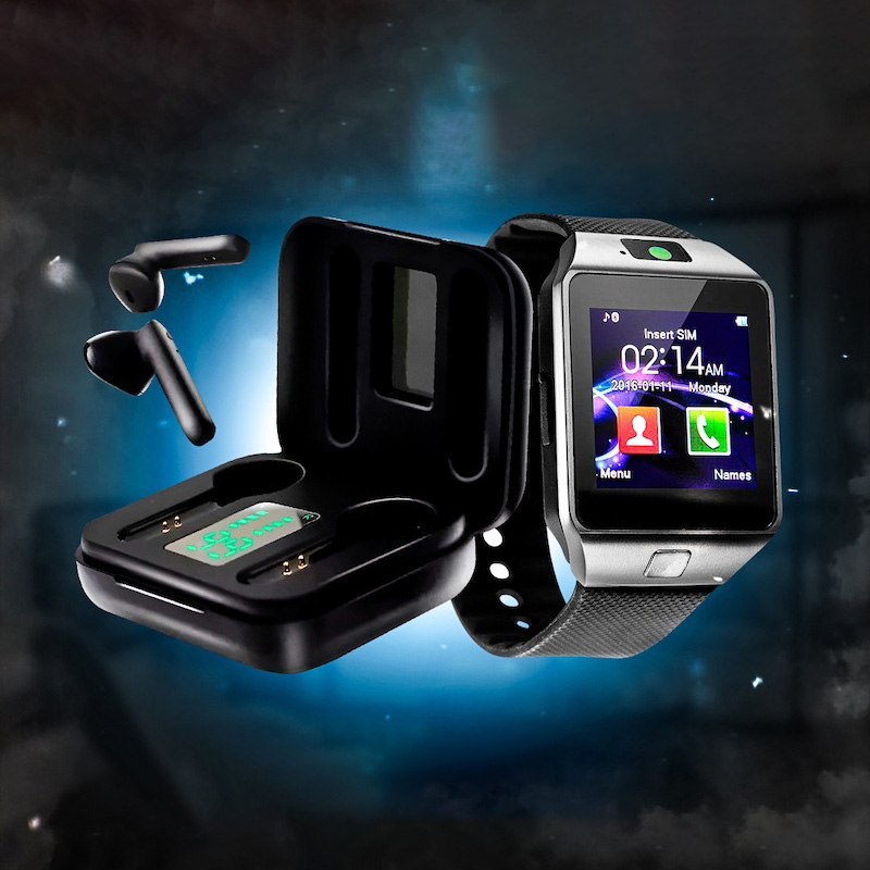 Беспроводные наушники TWS L12 + Умные часы Smart Watch DZ09