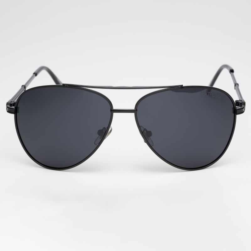 Брендовые мужские солнцезащитные очки в металлической оправе МТ008