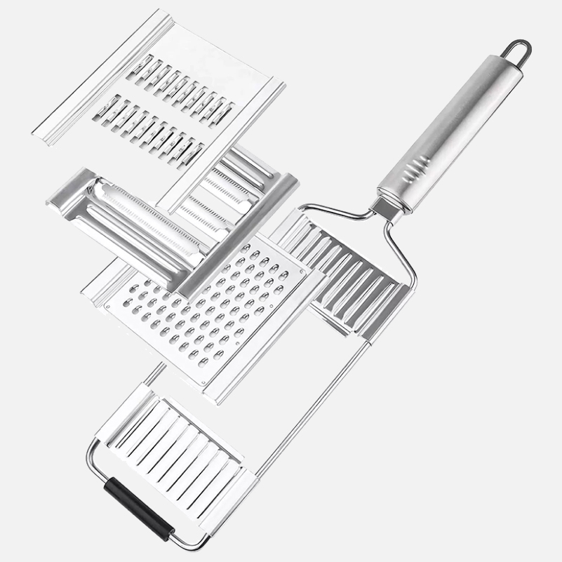 Терка металлическая с ручкой и 3 насадками Grater