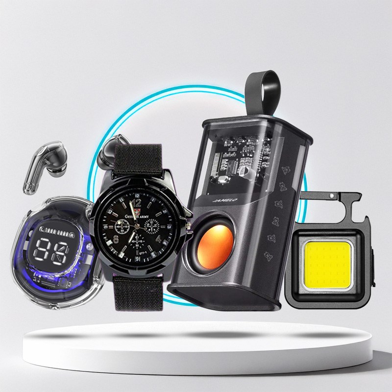 bezdrotovi-navushniki-ultrapods-pro-cholovichij-godinnik-genius-army-lihtar-led-z-karabinom-portativnaya-kolonka-a036-01